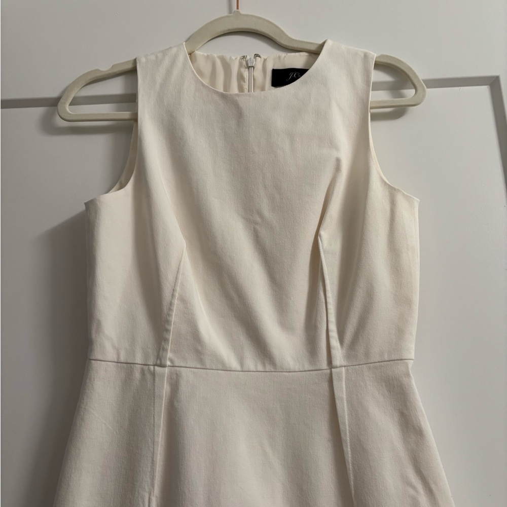 JCrew Elegant Cream Sleeveless Dress